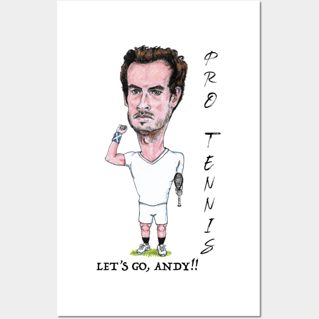 Andy Murray Pro Tennis Wall Art by dizzycat-biz